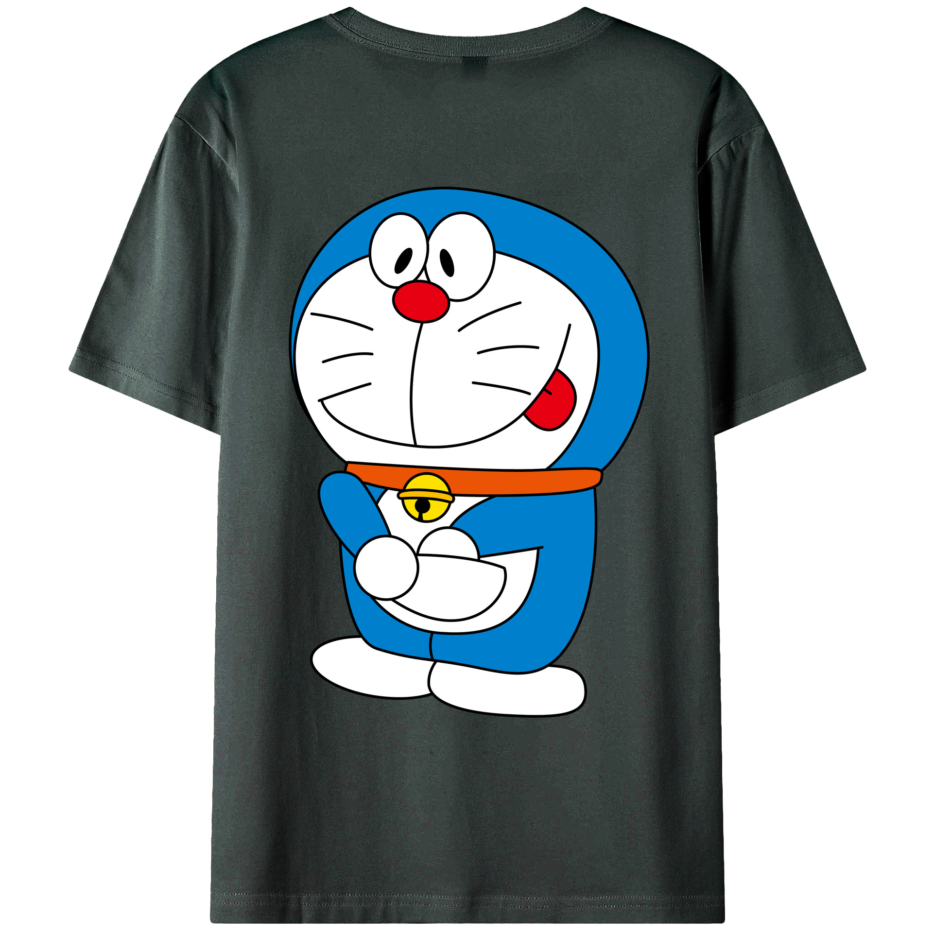 （画像用） ドラえもん Doraemon 綿100％ メンズ半袖Tシャツ（バックプリント） 通気性